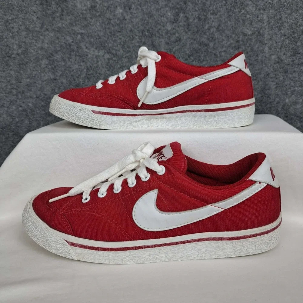 VTG 2002 Nike All Court Low Womens‎ Girls Size 7.5 Red Canvas Classic Y2K Shoes